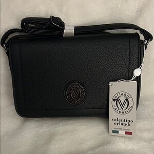 Valentino Orlandi Black Leather crossbody